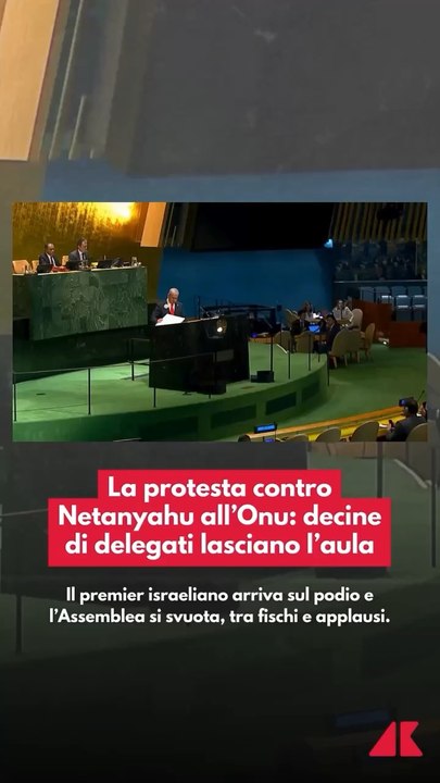 La protesta contro Netanyahu all'Onu: decine di delegati lasciano l'aula