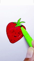 How to draw a strawberry