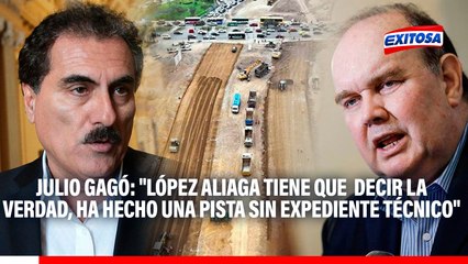 Julio Gagó sobre Vía Expresa Sur: "López Aliaga tiene que decir la verdad, que ha hecho una pista sin expediente técnico"
