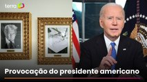 Trump troca foto de Biden por quadro com caneta automática na Casa Branca