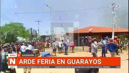 Arde mercado en Guarayos
