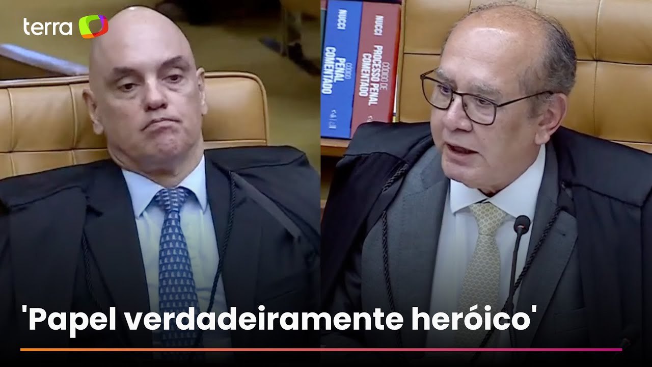 Gilmar Mendes diz que Moraes teve 'papel heróico' na condenação do núcleo crucial da trama golpista