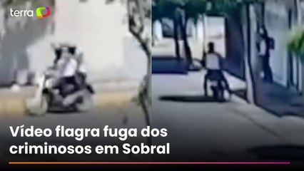 Vídeo flagra chegada e fuga dos criminosos após ataque escola em Sobral