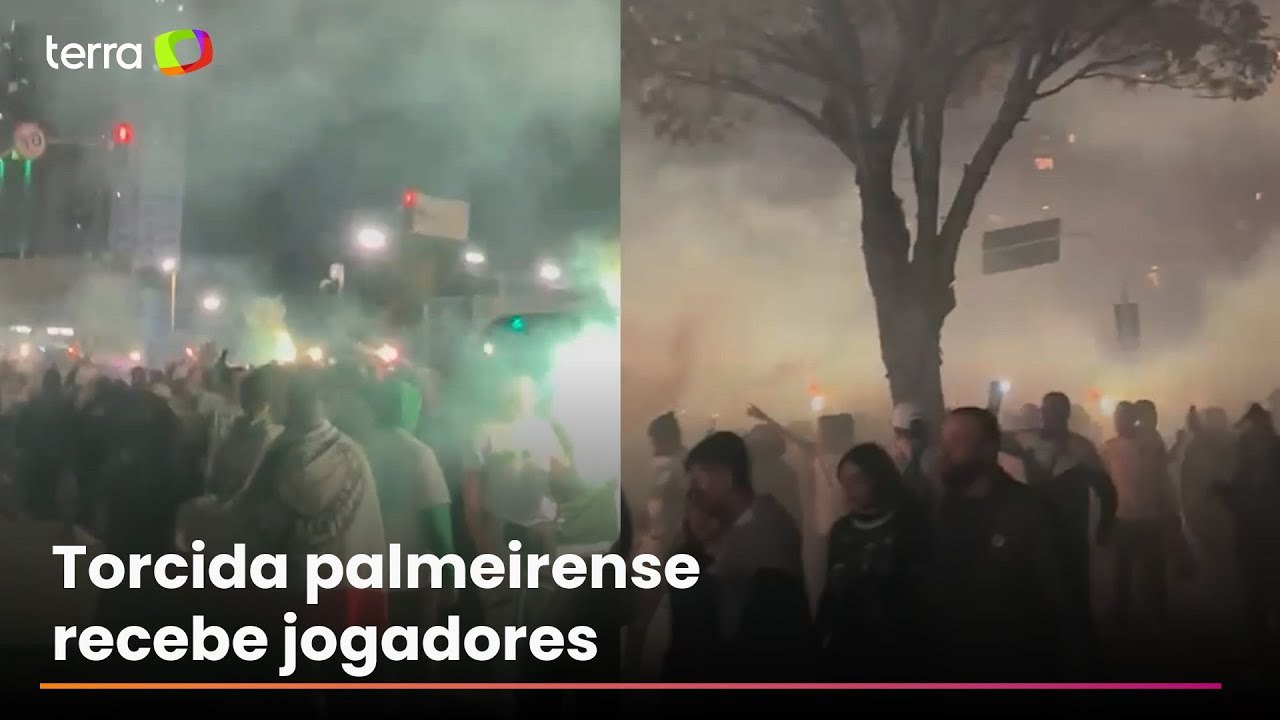Torcida recebe ônibus do Palmeiras com gritos violentos contra rival River Plate