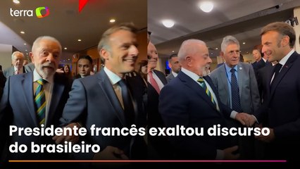 Lula e Macron andam de braços dados e trocam elogios na Assembleia da ONU: ‘Guerreiro’