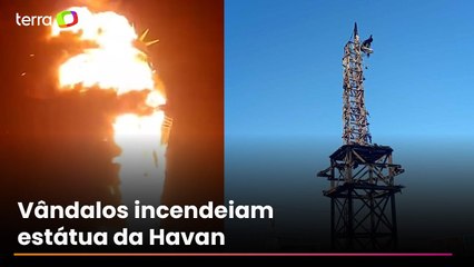 Estátua da Havan é incendiada em Petrolina