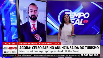Ministro Celso Sabino pede demissão a Lula após pressão do União Brasil | TEMPO REAL