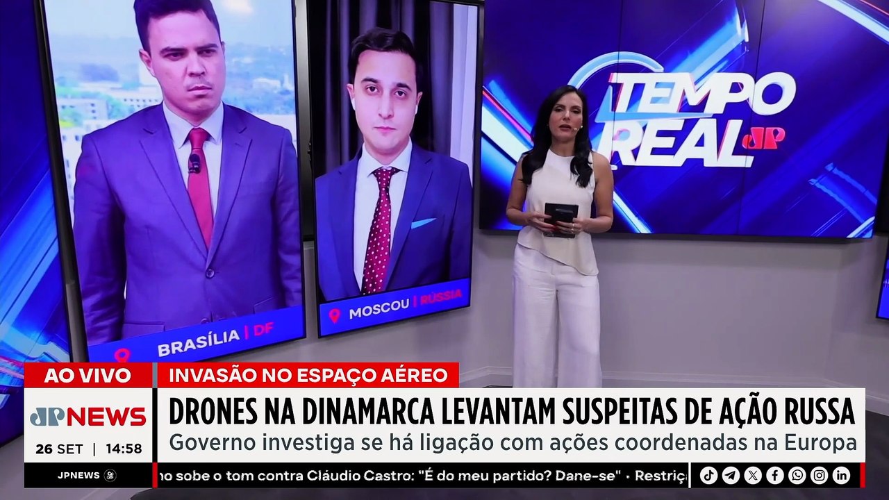 Dinamarca identifica 'ameaça sistemática' após drones sobrevoarem aeroportos | TEMPO REAL