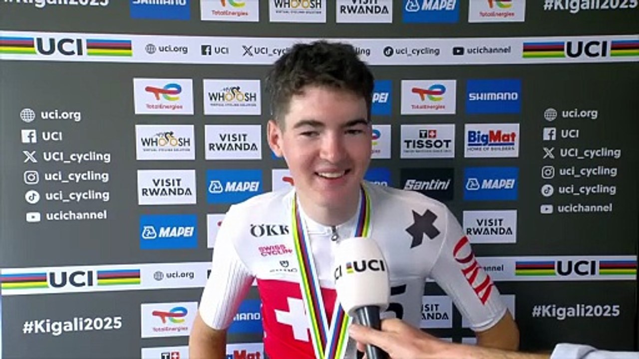 Championnats du Monde UCI Kigali 2025 -  Le Suisse Jan Huber en argent en U23 chez les Espoirs