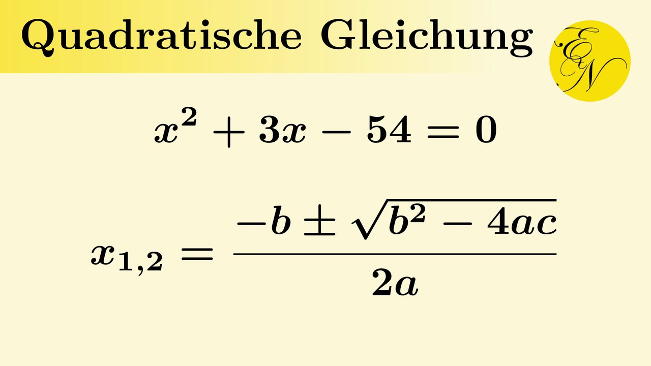 Quadratische Gleichung | lösen mit abc-Formel | Einführung