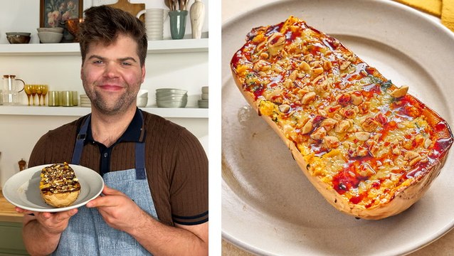 How to Make Cheesy Twice-Baked Butternut Squash