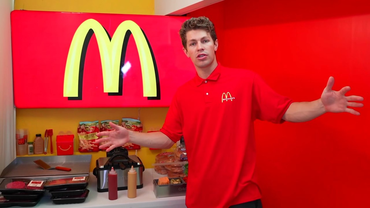 "I Built a SECRET McDonald’s in My Room 🍔🏠 | MrBeast Challenge"