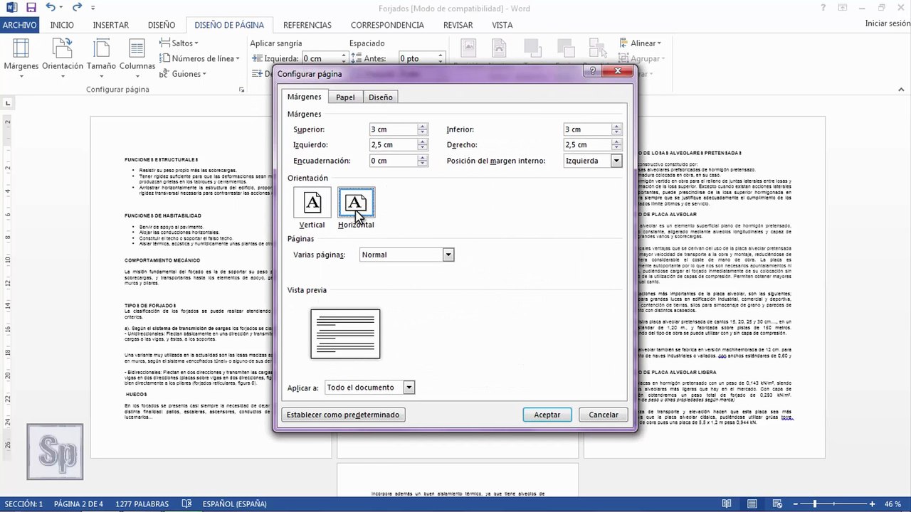 Cómo PONER en HORIZONTAL una sola HOJA en Word ✅