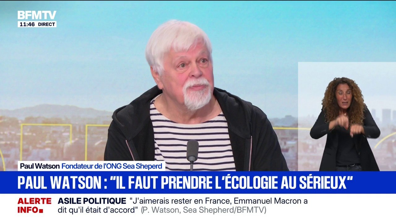 Lutte contre la chasse à la baleine: "Être citoyen américain n'est pas une garantie que je ne vais pas être extradé vers le Japon", confie Paul Watson