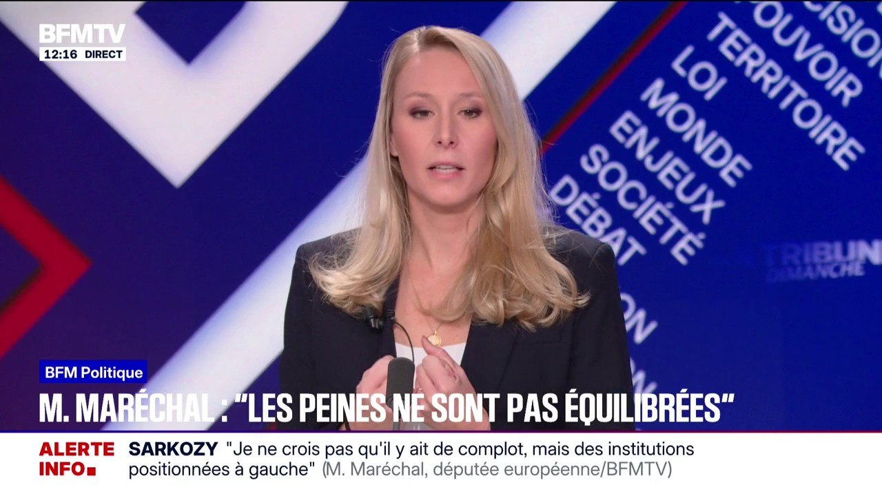 Condamnation de Nicolas Sarkozy: "Je suis pour l'interdiction de la syndicalisation des magistrats", explique Marion Maréchal, députée européenne
