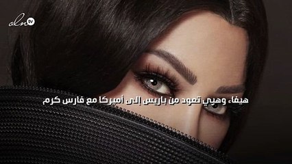 هيفاء وهبي تعود من باريس إلى أميركا مع فارس كرم