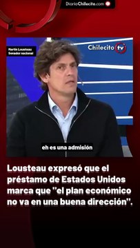 Lousteau expresó que el préstamo de Estados Unidos marca que el plan económico no va en una buena dirección .
