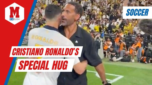 Cristiano Ronaldo gets emotional when a special guest hugs him at Al-Nassr game