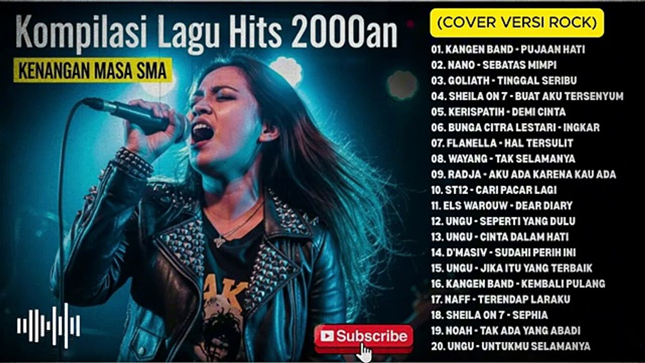KOMPILASI LAGU POP HITS 2000AN INDONESIA FULL ALBUM (COVER VERSI ROCK)