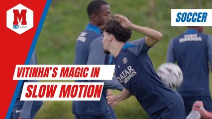 PSG Vitinha makes magic with a ball in a slow motion video