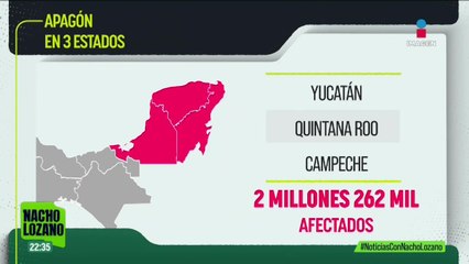 Se registró un mega apagón en Quintana Roo, Yucatán y Campeche