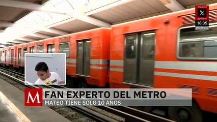 Mateo Flores, un niño de diez años, es un experto en el Sistema de Transporte Colectivo Metro