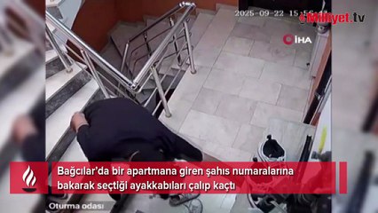 Numaralarına bakıp ayakkabıları çaldı