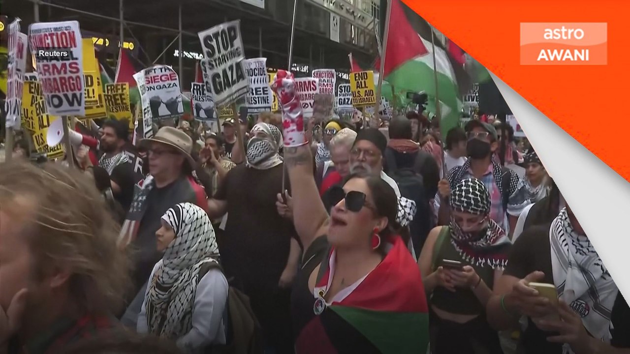 Protes Pro-Palestin desak Netanyahu henti serangan Gaza