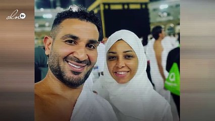 أحمد سعد يؤدي مناسك العمرة مع زوجته بعد حفل اليوم الوطني السعودي