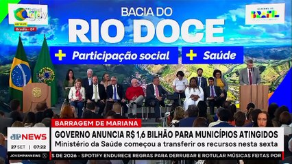 Barragem de Mariana: governo anuncia R$ 1,6 bilhão para municípios atingidos