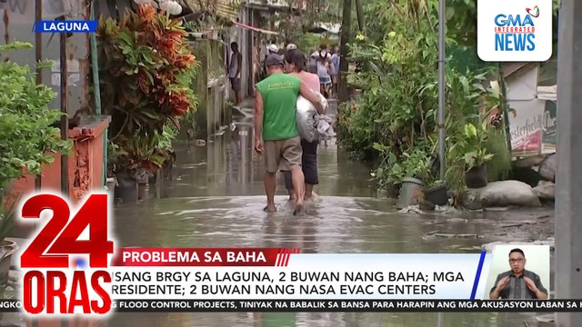 Isang brgy sa Laguna, 2 buwan nang baha; mga residente; 2 buwan nang nasa evac centers | 24 Oras