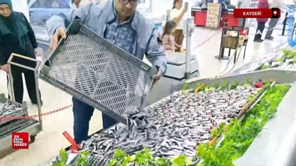 Kayseri'de balık sezonu açıldı 30 çeşit tezgahda yerini aldı