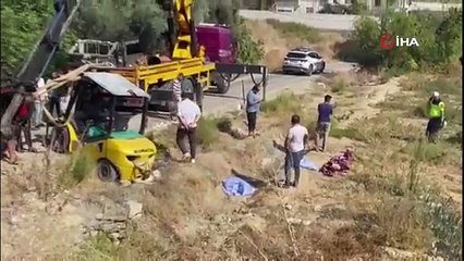 Antalya’da devrilen forkliftin altında kalan sürücü hayatını kaybetti