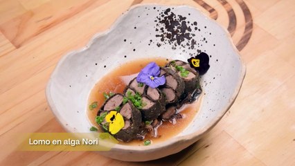 Rollo de lomo fino con alga nori