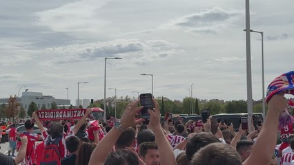 Llegada Atleti para el derbi