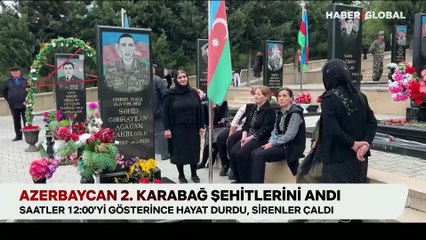 Tüm Azerbaycan şehitleri için saygı duruşunda bulundu