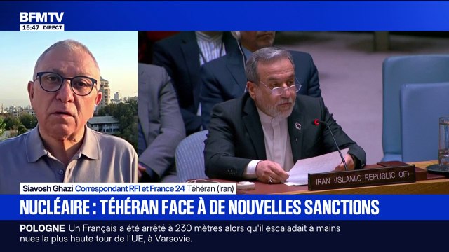 Les sanctions de l'ONU contre l'Iran relatives à son programme nucléaire seront rétablies ce samedi