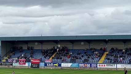 A view of the stands....Irish League fans during Glenavon v Crusaders