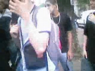 Action Lycéen did des gendarmes mobile au Champs élysées