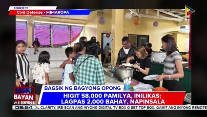 Higit 58,000 na pamilya, inilikas; lagpas 2,000 na bahay, napinsala; Bagyong #OpongPH, malaki ang pinsala sa imprastraktura at agrikultura | ulat ni Harley Valbuena