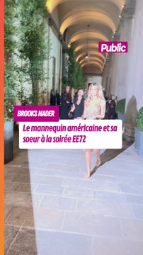 Le mannequin Brooks Nader et sa soeur Sarah Jane Nader à la soirée EE72 à Milan