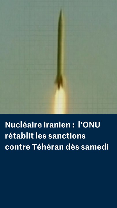 Nucléaire: compte à rebours vers le rétablissement des sanctions contre l'Iran