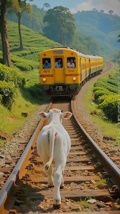 How cow help the train passenger #animals #firebrigade😱 #facebookviral #jalpari #foryouシ #BunnyAdventure #trend #amazingfacts #animation #indian #bestoftheday #trending #explore  #cartoon #Amazing #shorts #AI #duck #animals @follwer @Highlights @every