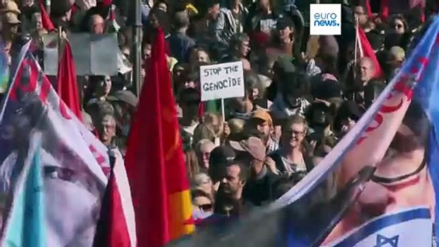 فيديو- تظاهرة حاشدة في برلين للمطالبة بإنهاء الحرب في غزة ووقف صادرات الأسلحة إلى إسرائيل