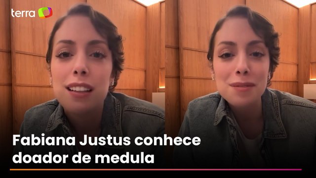 Fabiana Justus conhece doador de medula: ‘Emocionada’
