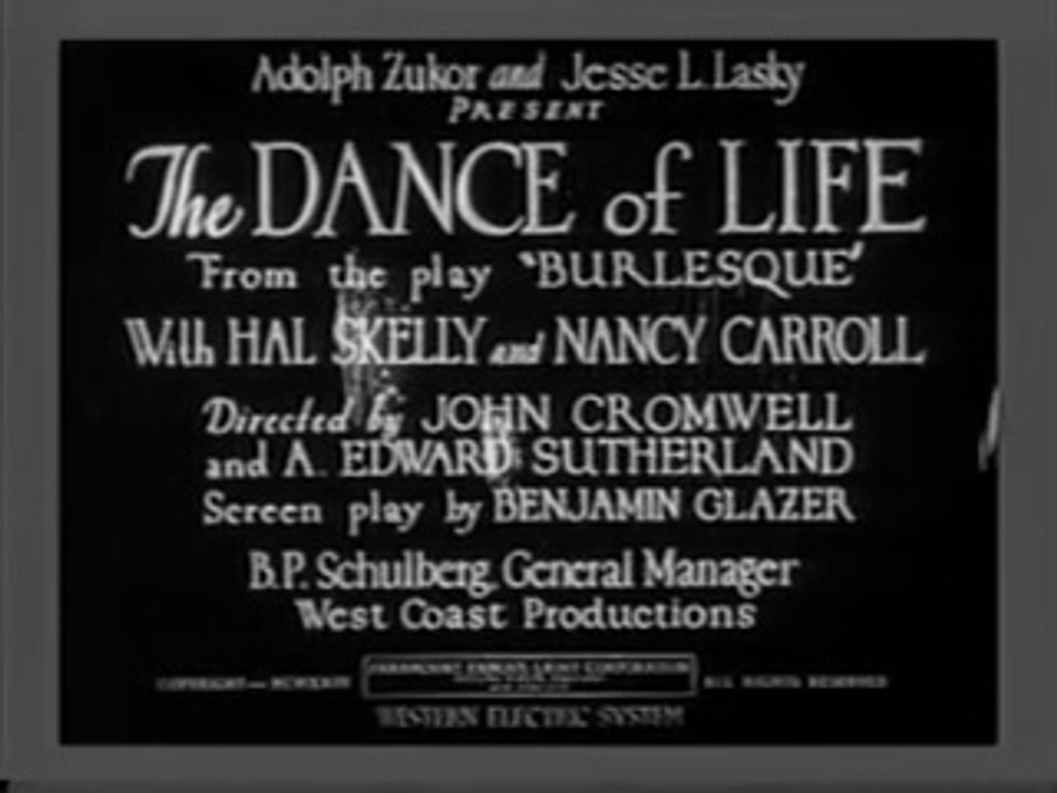 The Dance of Life (Paramount, 1929)