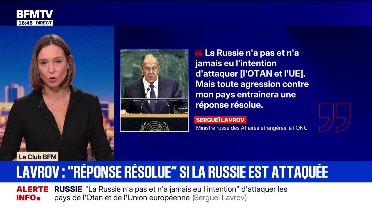 Drones suspects dans l'espace aérien de l'Otan: Sergueï Lavrov, ministre russe des Affaires étrangères, déclare "qu'il y aura une réponse absolue" si la Russie est attaquée