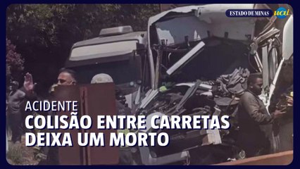 Acidente entre carretas deixa um morto na BR-381