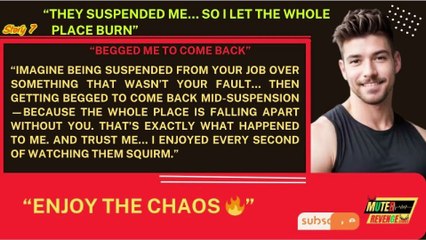 Muted Revenge Stories “They Suspended Me… So I Let the Whole       Place Burn”