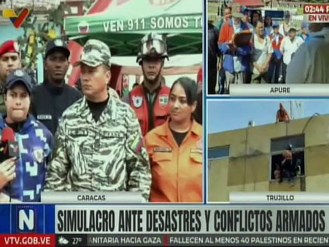 Caracas | Fusión cívico-militar-policial presente en el Simulacro Nacional de Protección Civil